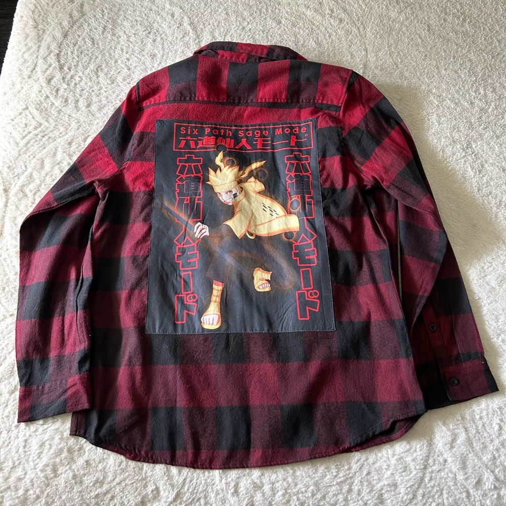 Naruto flannel shirt size L